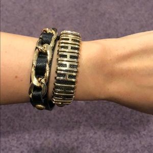 Black and Gold Wrap Bracelet